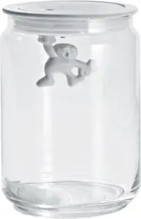 Alessi Gianni Glass Jar White